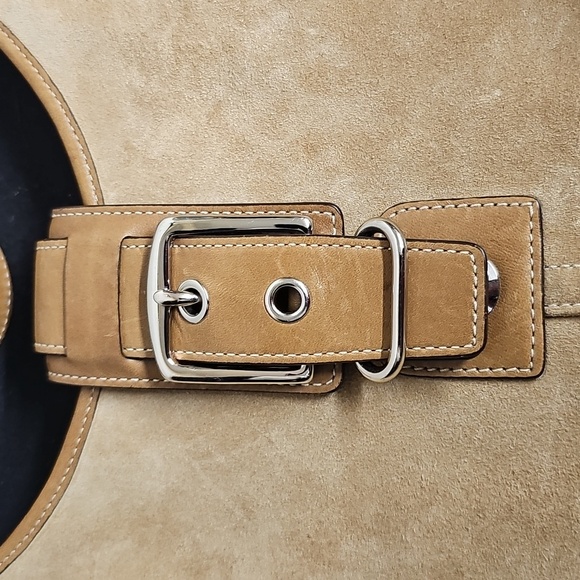 COACH 7559 SUEDE AND LEATHER HOBO BAG BFPM-02-036 - Picture 2 of 8